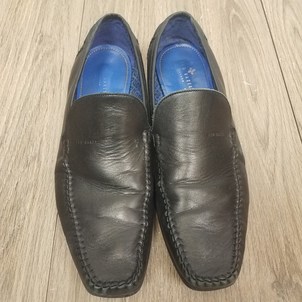 Ted Baker‎ London  Black leather sz 13 loafers